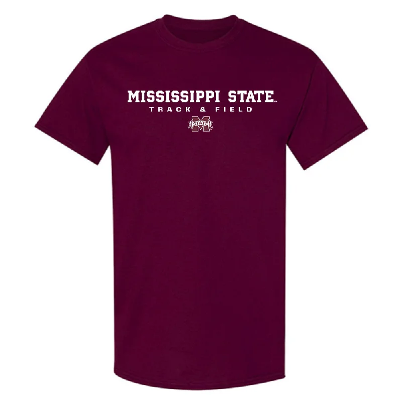 Mississippi State - NCAA Women's Track & Field : Jhordyn Stallworth - Classic Shersey T-Shirt-- Spandex Blend Rayon Blend Denim Blend Mississippi State - NCAA Women's Track & Field : Jhordyn Stallworth - Classic Shersey T-Shirt-- Spandex Blend Rayon Blend Denim Blend