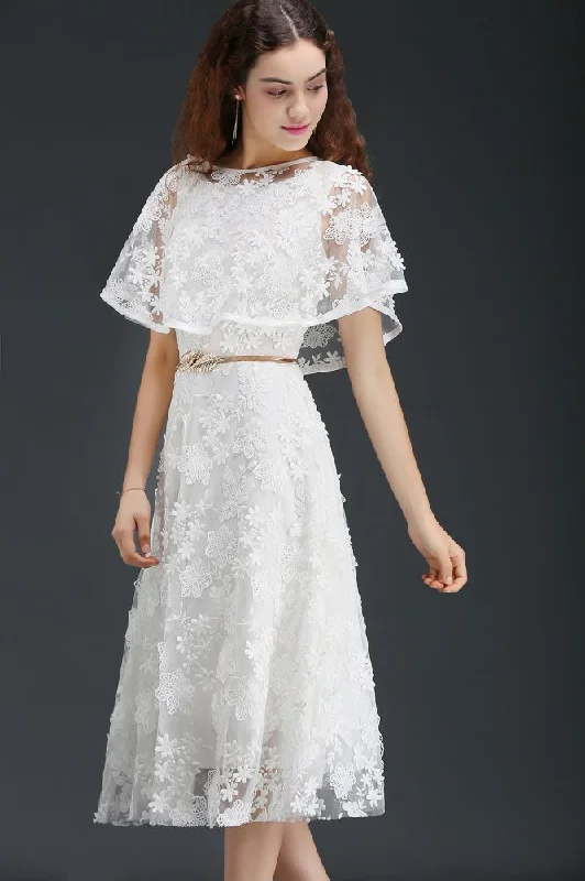 A-line Short Lace Crystal Homecoming Dress Tunics Top rated