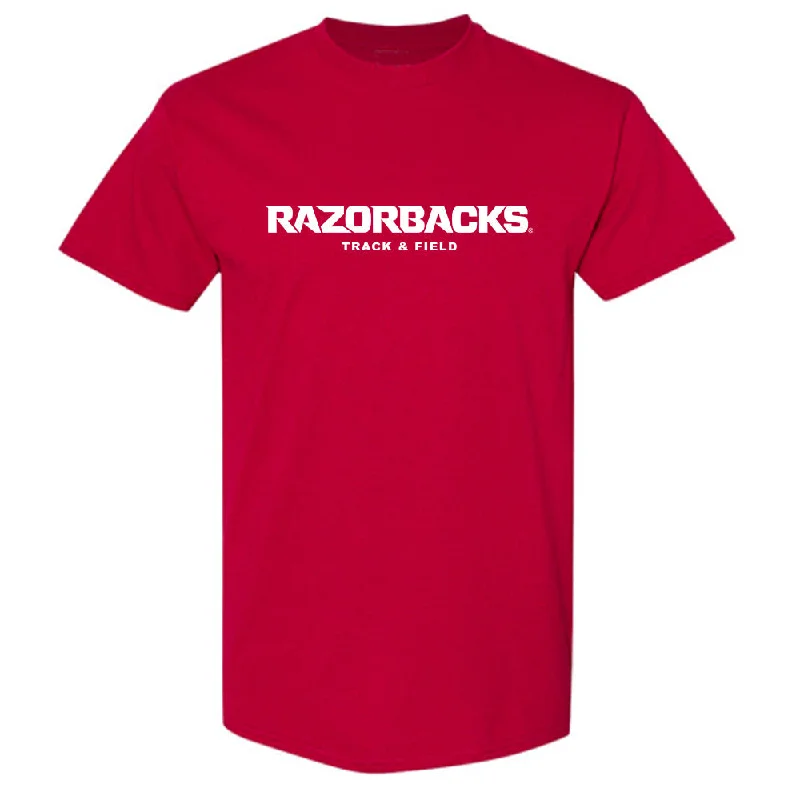 Arkansas - NCAA Women's Track & Field : Morgan Kirkland - Classic Shersey T-Shirt-- Mesh Blend Leather Blend Suede Blend