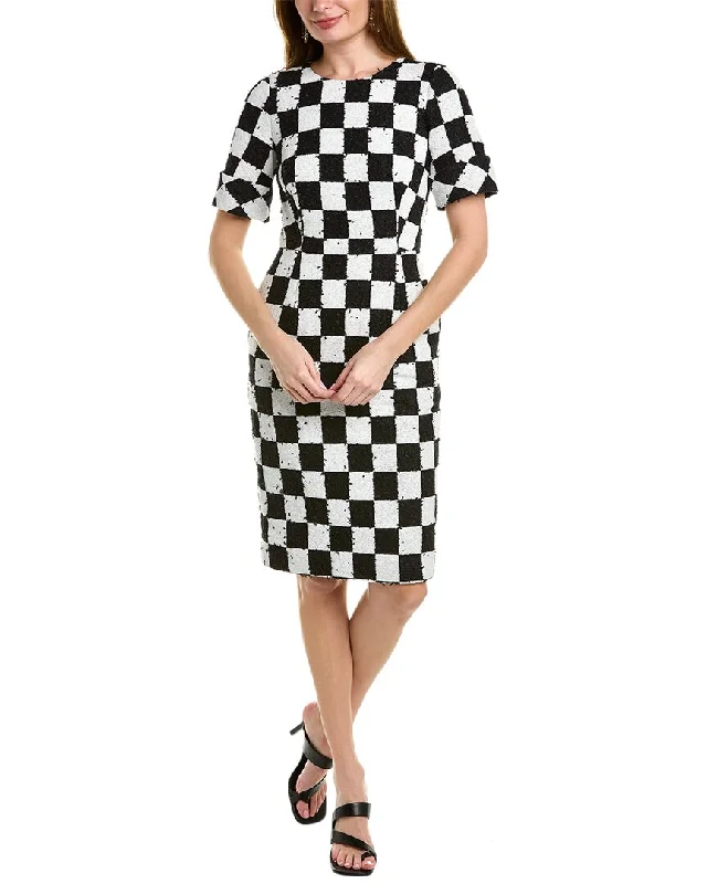 Oscar de la Renta Tweed Sheath Dress Tunics Handmade artisanal