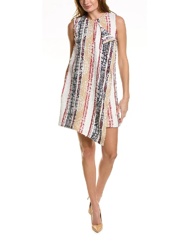 Oscar de la Renta Tweed Silk-Lined Sheath Dress Tunics Top rated