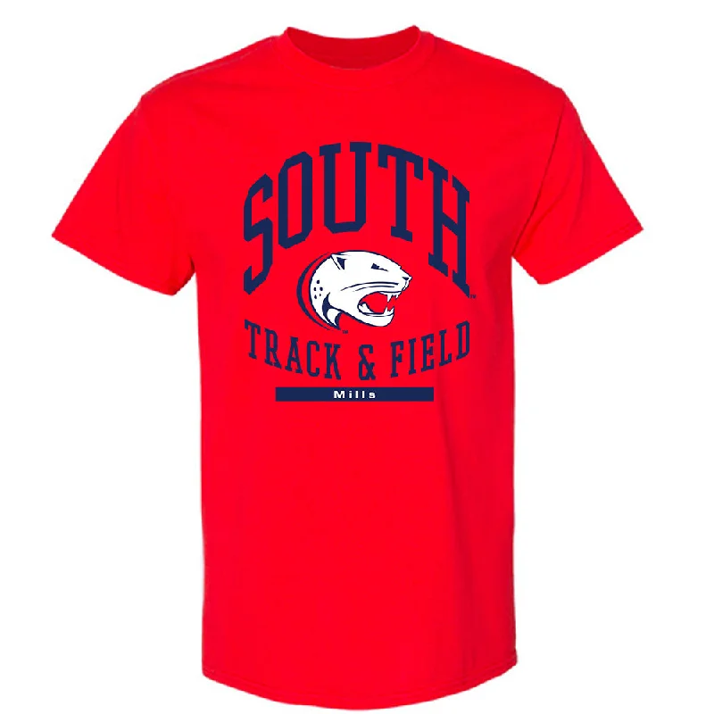 South Alabama - NCAA Women's Track & Field : Karleigh Mills - Classic Fashion Shersey T-Shirt-- Fleece Fabric Down Fabric Feather Fabric