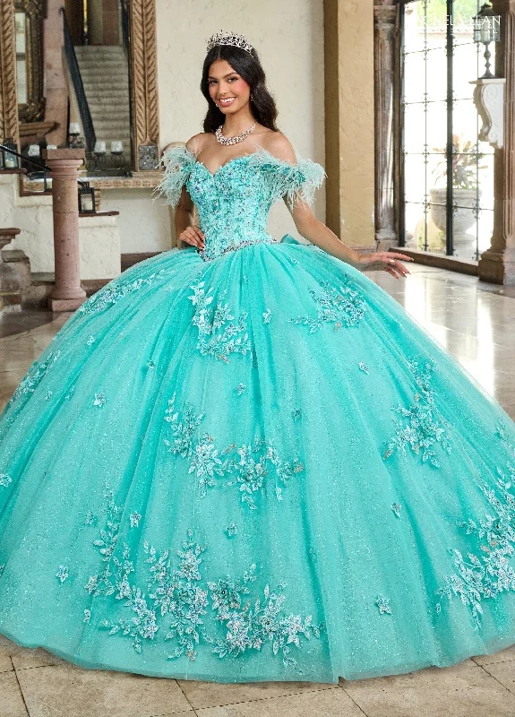 Off Shoulder Feather Quinceanera Dress by Rachel Allan RQ2186 Tunics Vintage classic