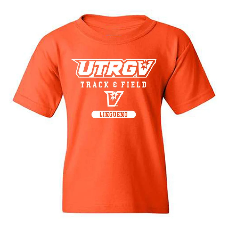 UTRGV - NCAA Women's Track & Field : Ashley Lingueno - Classic Shersey Youth T-Shirt-- Lace Blend Ribbed Blend Corduroy Blend