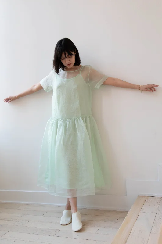 RB by Runaway Bicycle | Silk Organza Coco Dress in Mint Tunics Luxurious high-end