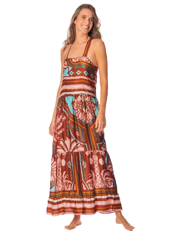 Maaji Garden Engraving Adelina Long Dress Tunics Fall fleece