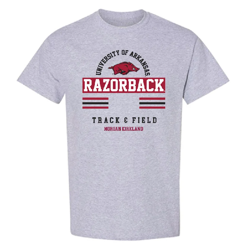 Arkansas - NCAA Women's Track & Field : Morgan Kirkland - Classic Fashion Shersey T-Shirt-- Chenille Blend Fleece Blend Nylon Blend