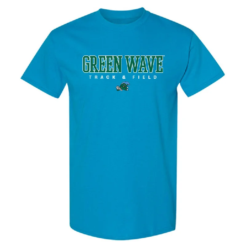 Tulane - NCAA Women's Track & Field : Ali Saunders - T-Shirt-- Handmade Hand-knitted Hand-woven