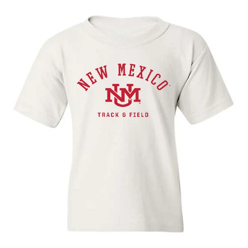 New Mexico - NCAA Women's Track & Field : Zennia Gonzalez - Classic Fashion Shersey Youth T-Shirt-- Asymmetrical Pockets Print