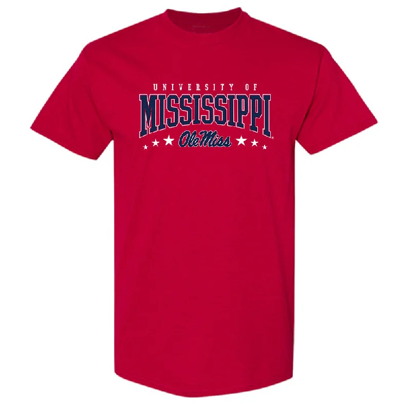 Ole Miss - NCAA Women's Track & Field : Akaomachukwu Odeluga - Fashion Shersey T-Shirt-- Ribbed T-Shirt High Neck Heavyweight