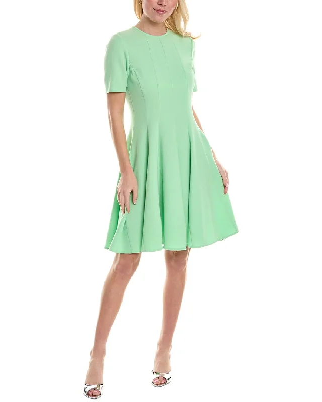 Oscar de la Renta Circle Cut Wool-Blend Dress Tunics Gym athletic