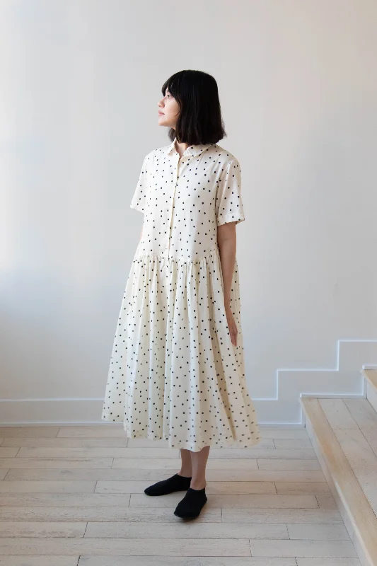 École De Curiosités | Daphne Dress in Dots Tunics Trousers formal