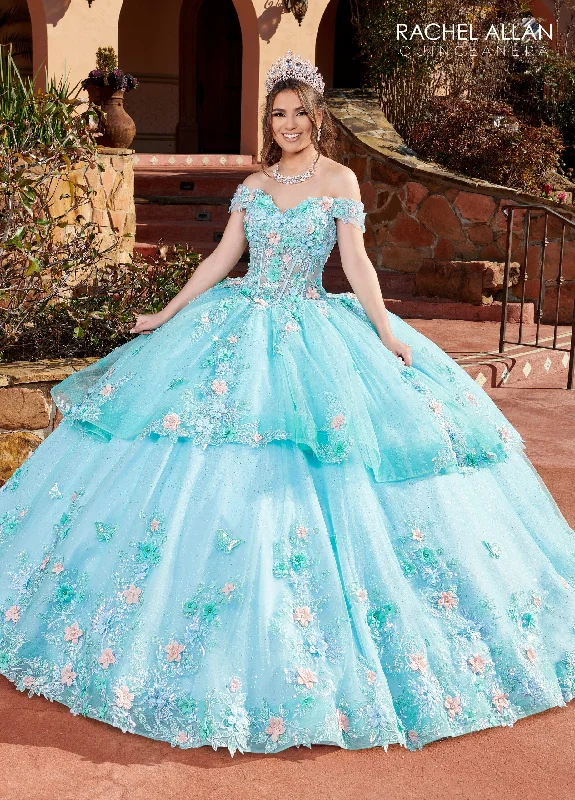 Off Shoulder Corset Quinceanera Dress by Rachel Allan RQ2179 Tunics Canvas sturdy
