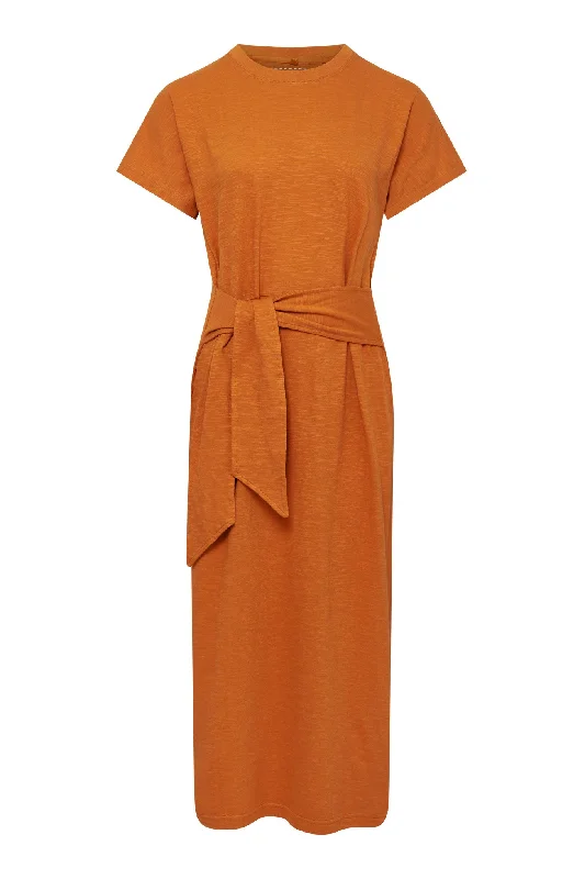 Fonda Dress Orange Pencil Office Professional