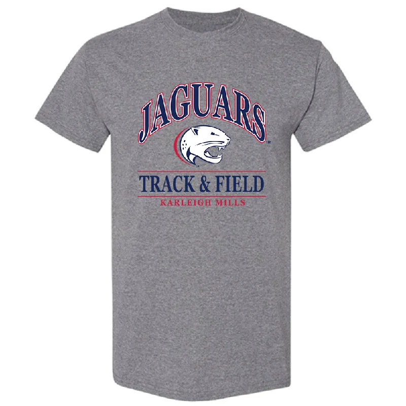 South Alabama - NCAA Women's Track & Field : Karleigh Mills - Classic Fashion Shersey T-Shirt-- Lace Blend Ribbed Blend Corduroy Blend