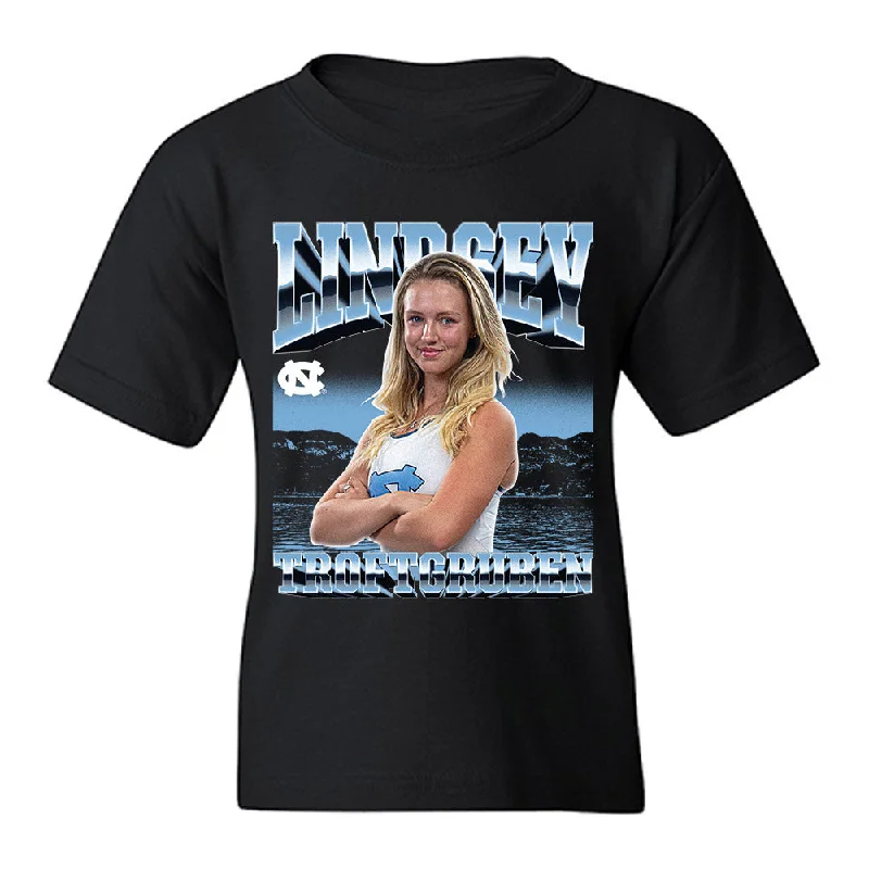 UNC - NCAA Women's Rowing : Lindsey Troftgruben - Player Collage Youth T-Shirt-- Rayon Fabric Velvet Fabric Corduroy Fabric