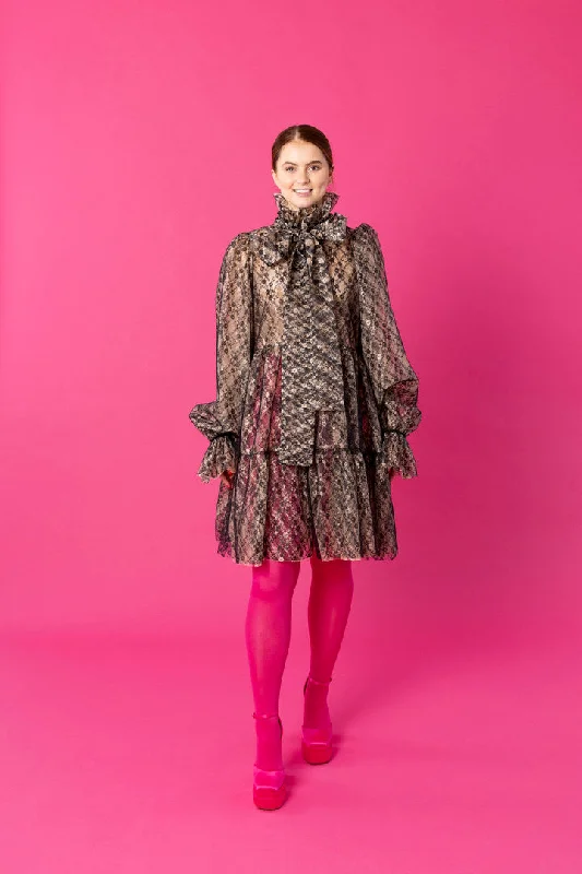 Dishy Dress Lace Black/Nude Tunics Essential wardrobe