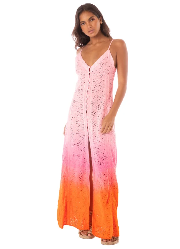 Maaji Pink Canvas Elowen Long Dress Tunics Travel practical