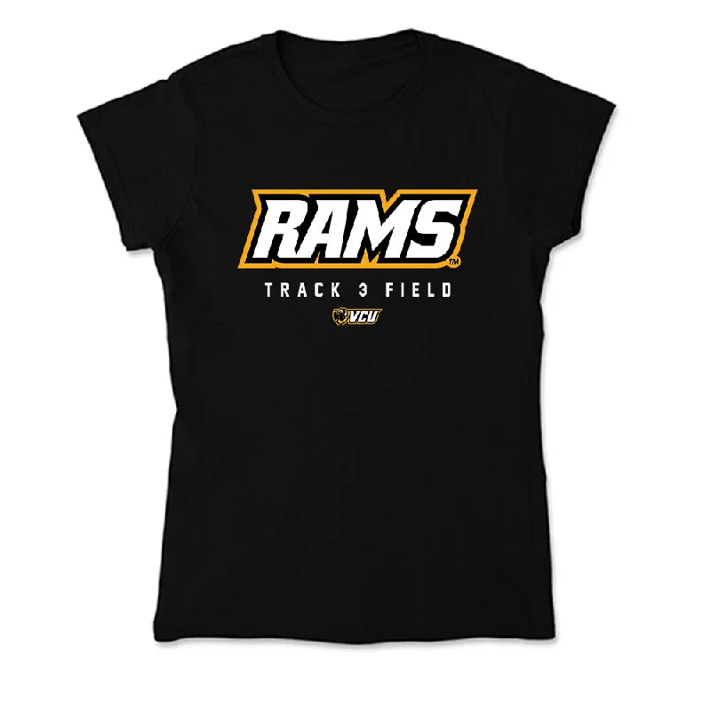 VCU - NCAA Women's Track & Field : Jaliyah Person - Soft Style Women’s T-Shirt-- Embroidered Appliqued Beaded