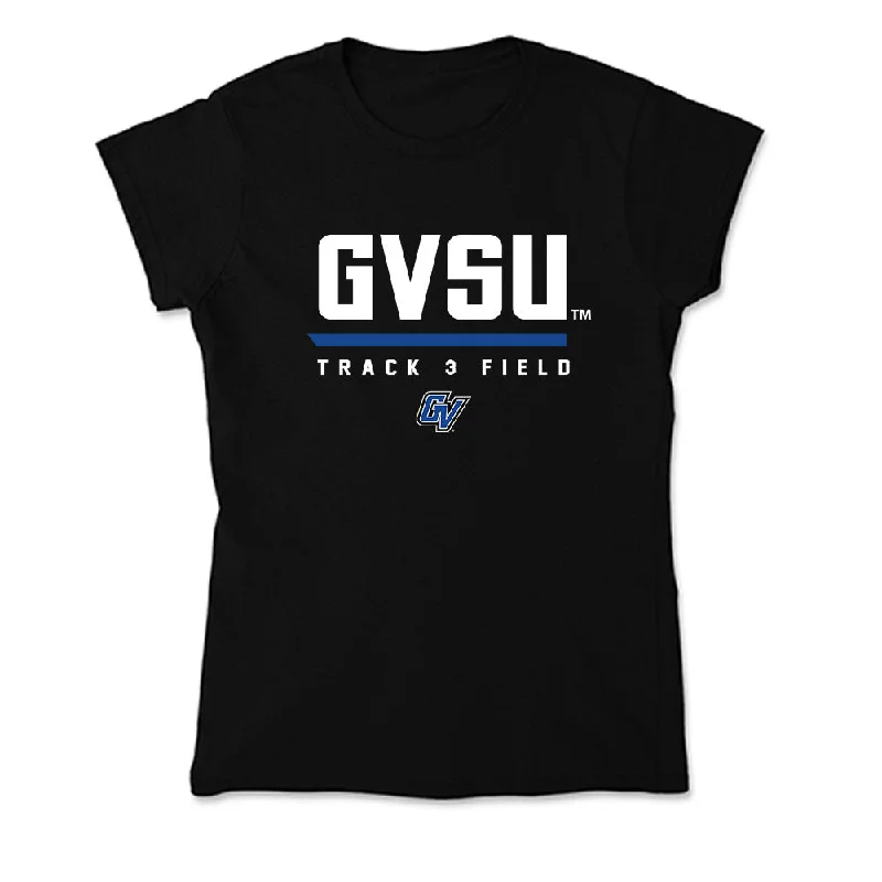 Grand Valley - NCAA Women's Track & Field : Klaudia OMalley - Soft Style Women’s T-Shirt-- Front Pockets Side Pockets Patch Pockets Grand Valley - NCAA Women's Track & Field : Klaudia OMalley - Soft Style Women’s T-Shirt-- Front Pockets Side Pockets Patch Pockets