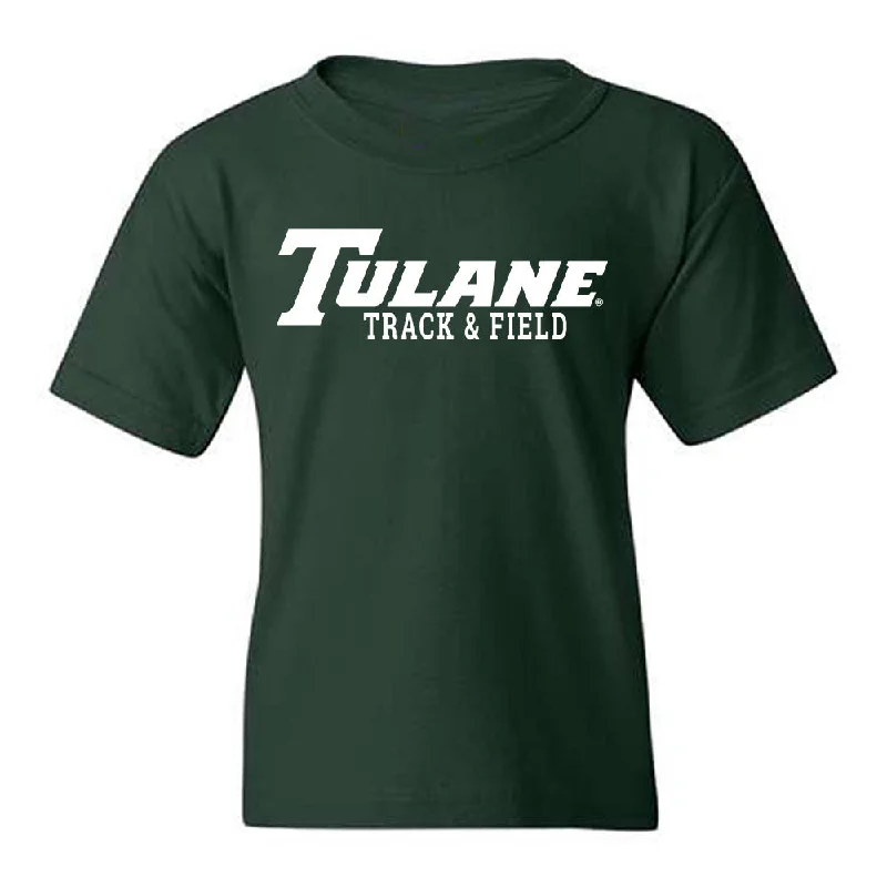 Tulane - NCAA Women's Track & Field : Ali Saunders - Youth T-Shirt-- Elegant Classic Vintage