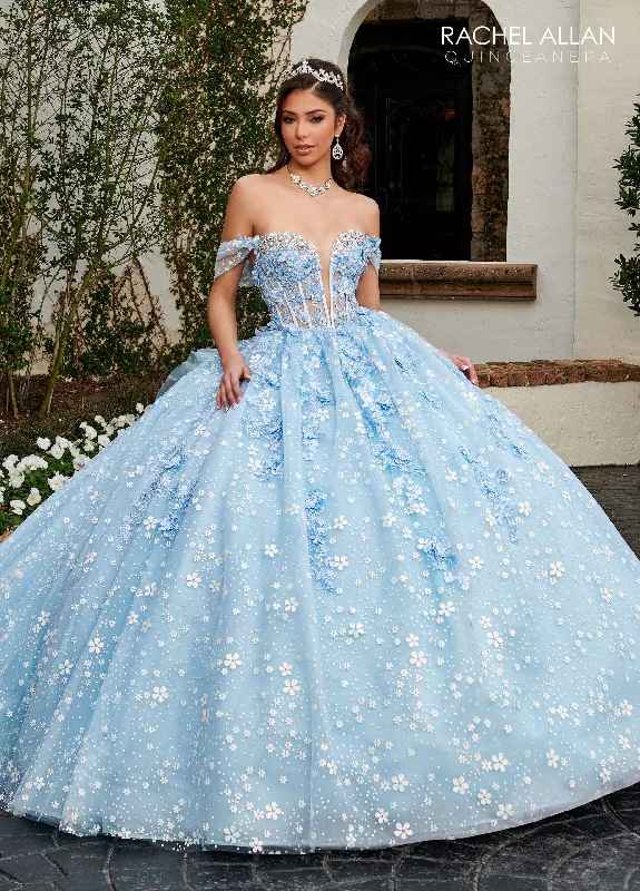 Off Shoulder Corset Quinceanera Dress by Rachel Allan RQ3122 Tunics Corduroy durable