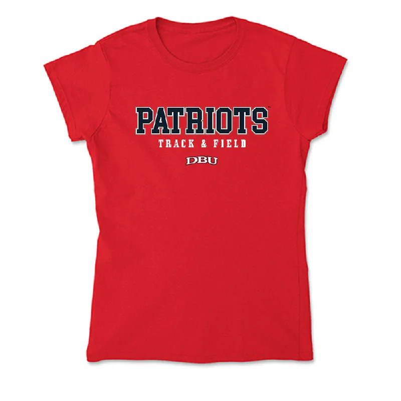 Dallas Baptist - NCAA Women's Track & Field : Cierra Wheeler - Soft Style Women’s T-Shirt-- Fitted T-Shirt Seamless Stretchy
