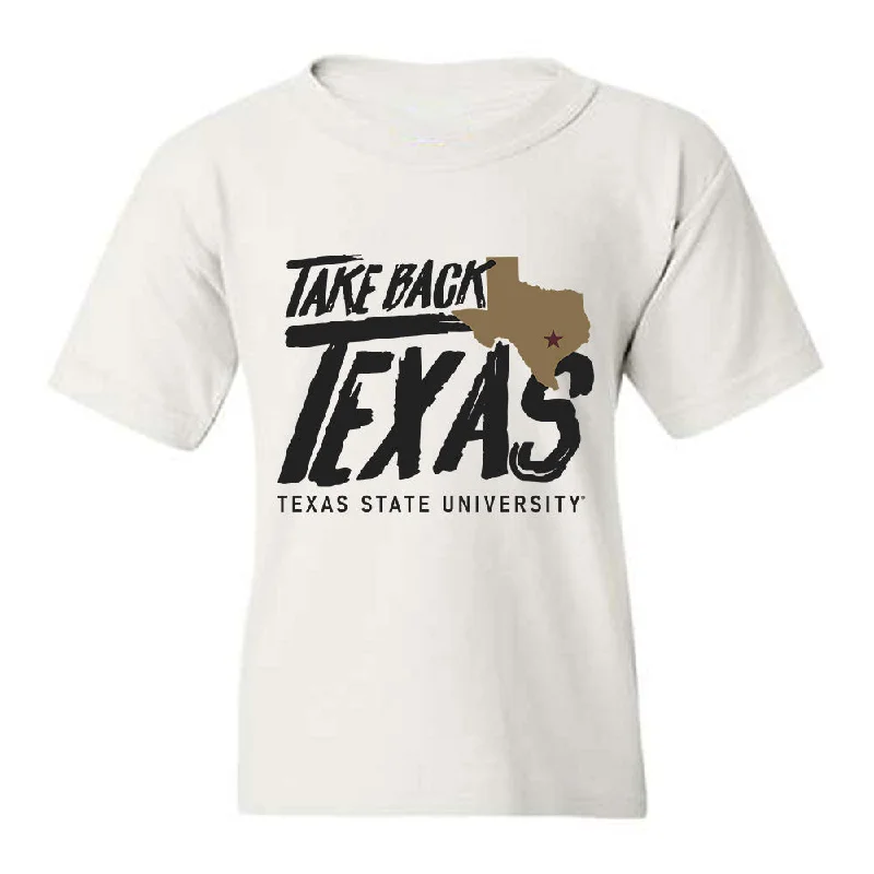Texas State - NCAA Women's Track & Field : Stephanie Williams - Youth T-Shirt-- Chenille Blend Fleece Blend Nylon Blend