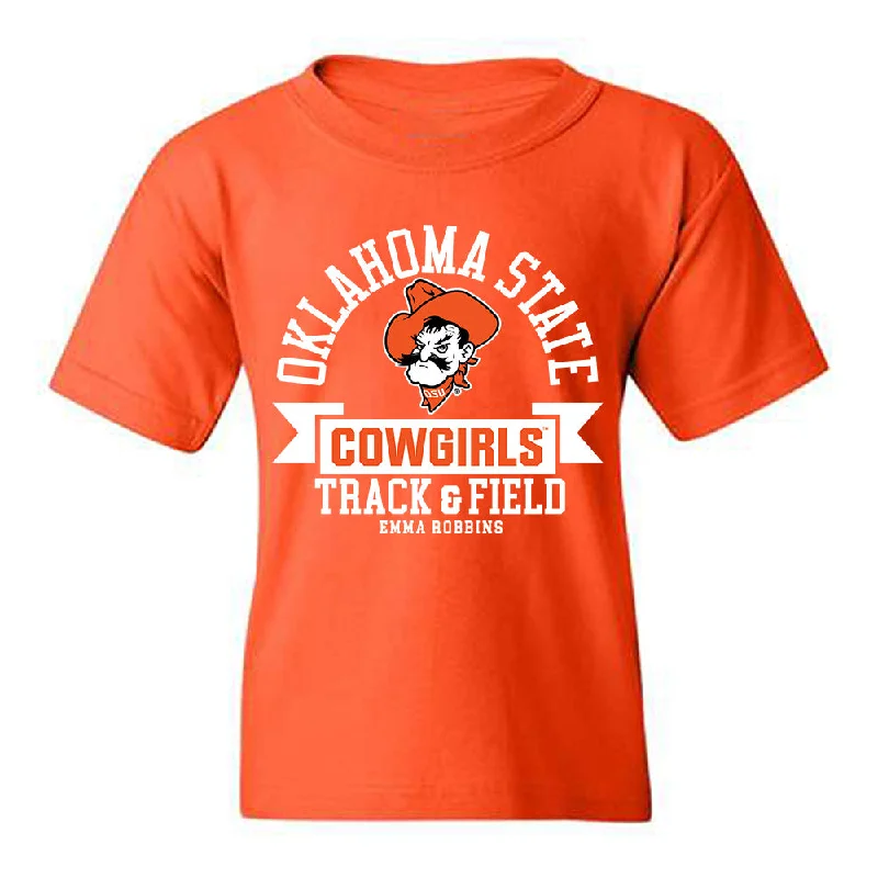 Oklahoma State - NCAA Women's Track & Field : Emma Robbins - Classic Fashion Shersey Youth T-Shirt-- Layered Multi-layer Single Layer