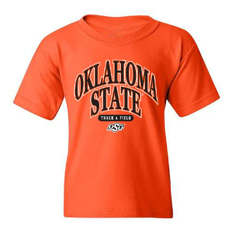 Oklahoma State - NCAA Women's Track & Field : Emma Robbins - Classic Shersey Youth T-Shirt-- Chenille Brocade Lace