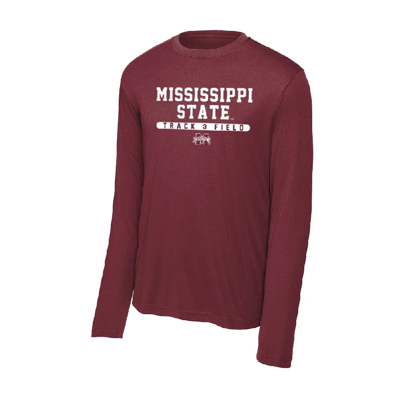 Mississippi State - NCAA Women's Track & Field : Rickea Atkins - Classic Shersey Activewear Long Sleeve T-Shirt-- Lace Blend Ribbed Blend Corduroy Blend Mississippi State - NCAA Women's Track & Field : Rickea Atkins - Classic Shersey Activewear Long Sleeve T-Shirt-- Lace Blend Ribbed Blend Corduroy Blend