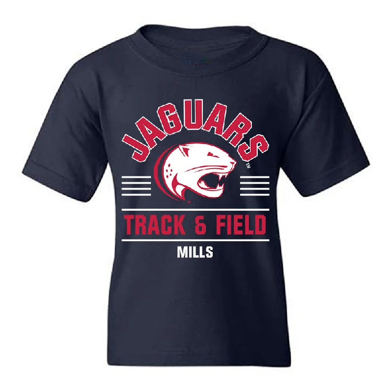 South Alabama - NCAA Women's Track & Field : Karleigh Mills - Classic Fashion Shersey Youth T-Shirt-- Polka Dot Checkered Tartan