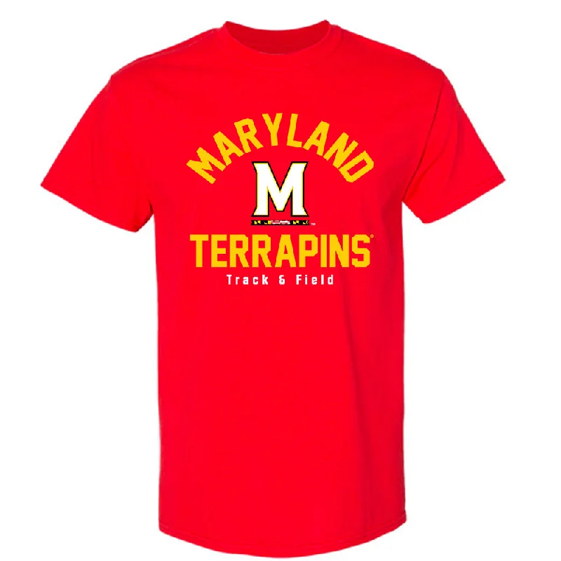 Maryland - NCAA Women's Track & Field : Victoria Teasley - Classic Shersey T-Shirt-- Ribbed Striped Patterned