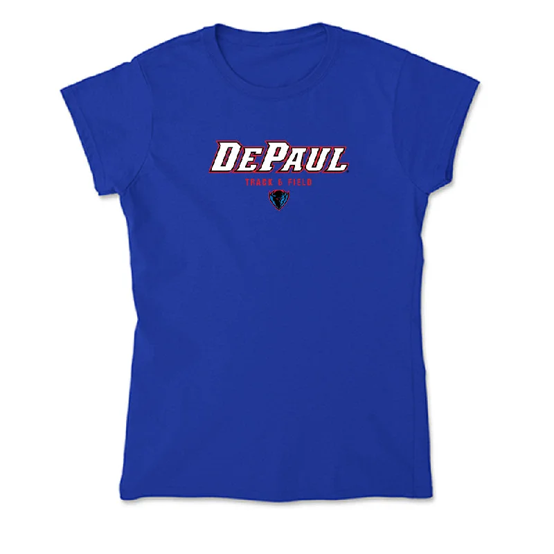 DePaul - NCAA Women's Track & Field : Ashley Noel - Soft Style Women’s T-Shirt-- Chenille Brocade Lace