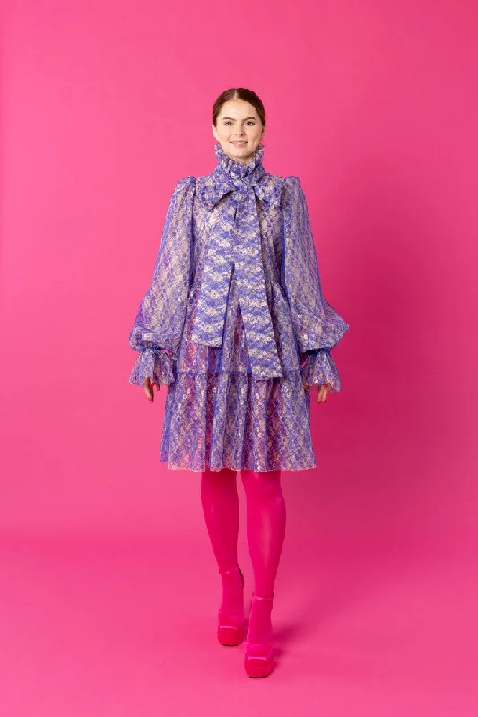 Dishy Dress Lace Blue Tunics Stylish modern