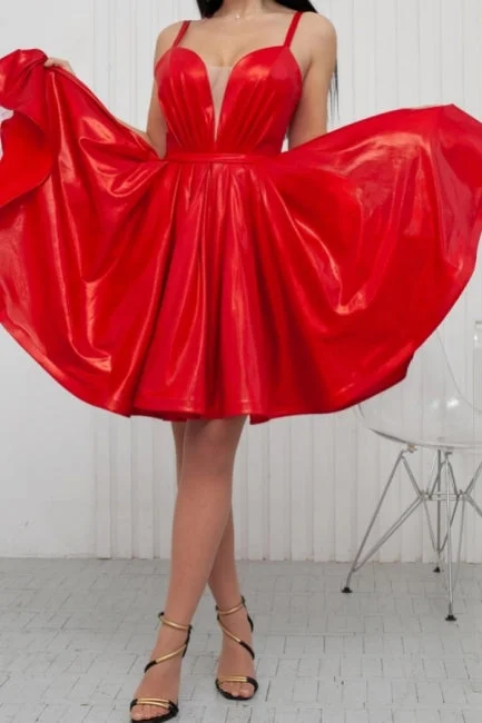 Stunning Short Red A-line Spaghetti Straps V-neck Homecoming Dresses Tunics Luxurious high-end Stunning Short Red A-line Spaghetti Straps V-neck Homecoming Dresses Tunics Luxurious high-end