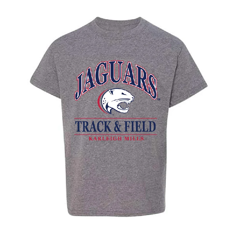 South Alabama - NCAA Women's Track & Field : Karleigh Mills - Classic Fashion Shersey Youth T-Shirt-- Cotton Fabric Linen Fabric Terry Fabric