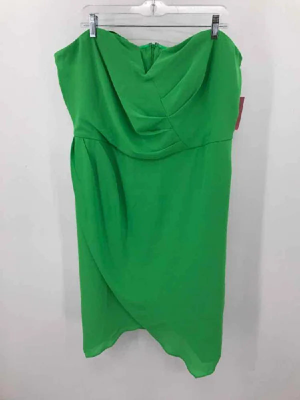 Pre-Owned Maree Pour Toi Green Size 22 Knee Length Strapless Dress Tunics Recommended stylist