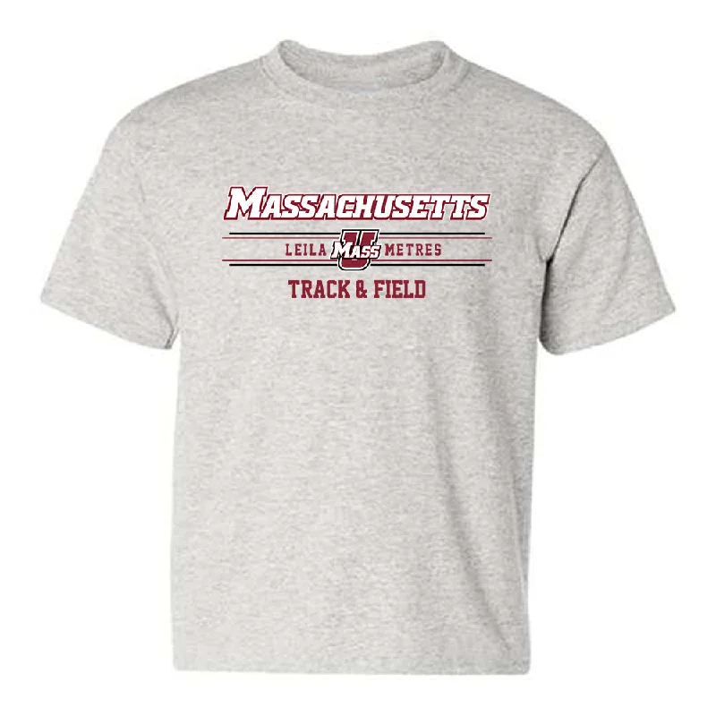 UMass - NCAA Women's Track & Field : Leila Metres - Classic Fashion Shersey Youth T-Shirt-- Chenille Fabric Brocade Fabric Lace Fabric UMass - NCAA Women's Track & Field : Leila Metres - Classic Fashion Shersey Youth T-Shirt-- Chenille Fabric Brocade Fabric Lace Fabric