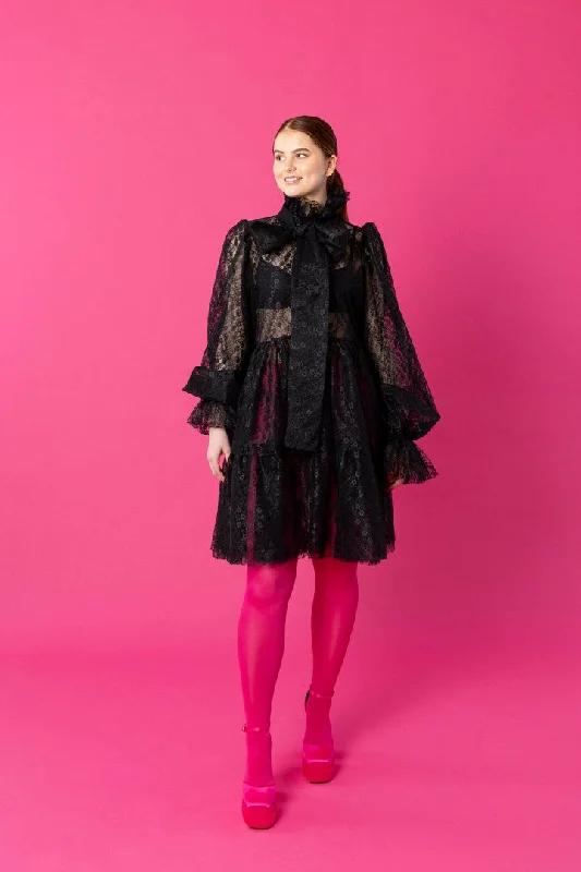 Dishy Dress Lace Black Tunics Favorite customer