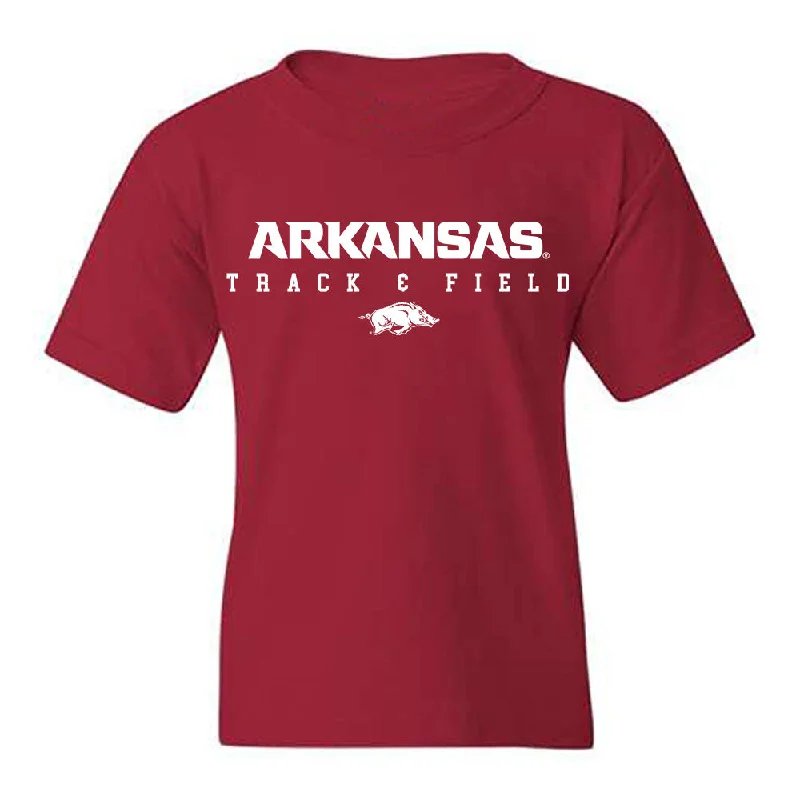 Arkansas - NCAA Women's Track & Field : Morgan Kirkland - Classic Shersey Youth T-Shirt-- Notch Collar Peter Pan Collar Cowl Neck
