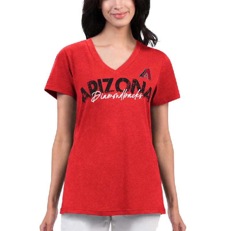 MLB Arizona Diamondbacks Women's G-III Overarch T-Shirt-- Polka Dot Checkered Tartan