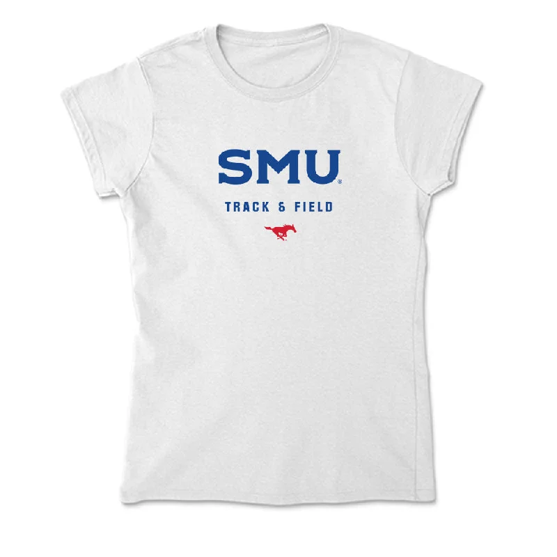 SMU - NCAA Women's Track & Field : Maddie Hulcy - Soft Style Women’s T-Shirt -- Basic T-Shirt Crew Neck Short Sleeve