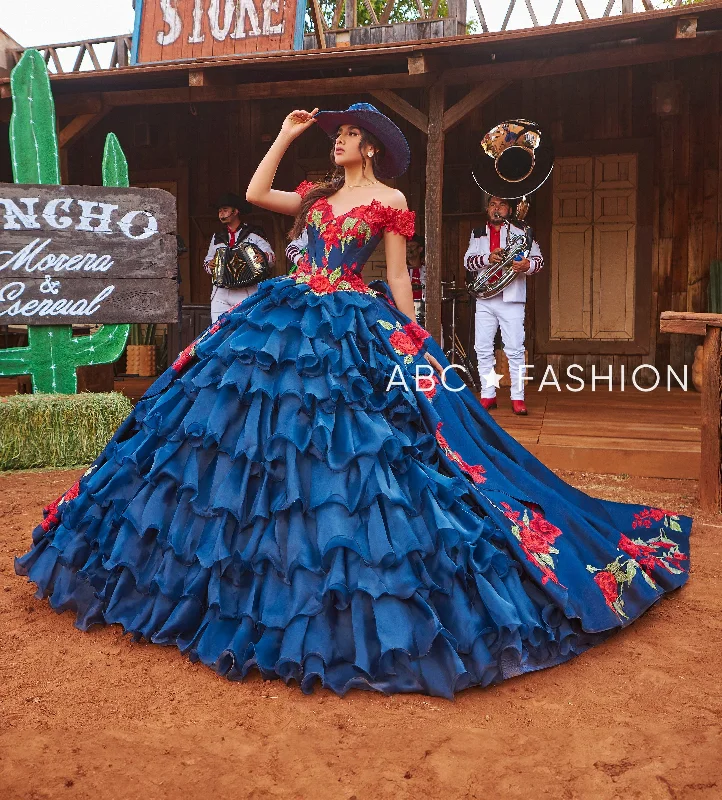 Floral Charro Quinceanera Dress by Ragazza MV54-154 Tunics Stylish elegant