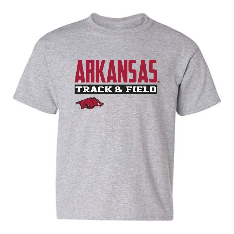 Arkansas - NCAA Women's Track & Field : Morgan Kirkland - Classic Fashion Shersey Youth T-Shirt-- Wool Fabric Cashmere Fabric Tweed Fabric