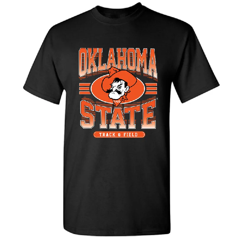 Oklahoma State - NCAA Women's Track & Field : Emma Robbins - Classic Shersey T-Shirt-- Hooded Caped Shawl Collar