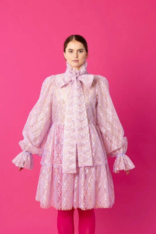 Dishy Dress Lace Lavender Tunics Sale discount