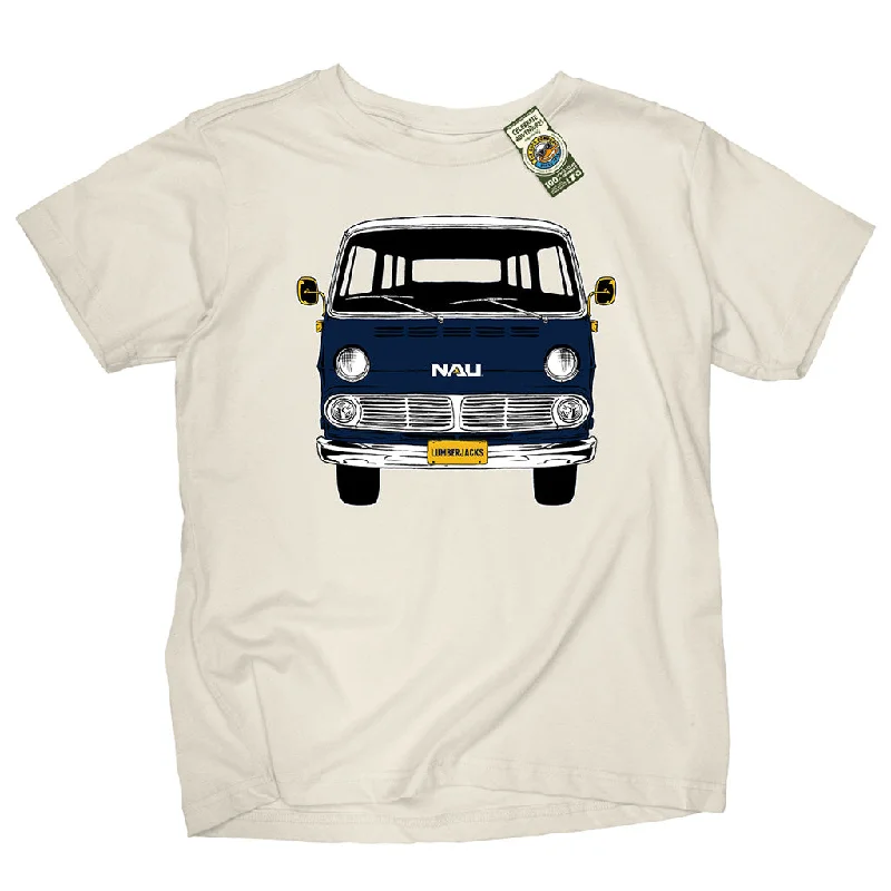 NCAA Northern Arizona Lumberjacks Women's The Duck Company Rambling Van T-shirt-- Print Jacquard Patchwork