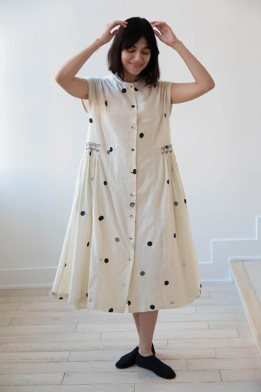 Runaway Bicycle | Leah Dress in Polka Dot Cotton Tunics Luxurious high-end
