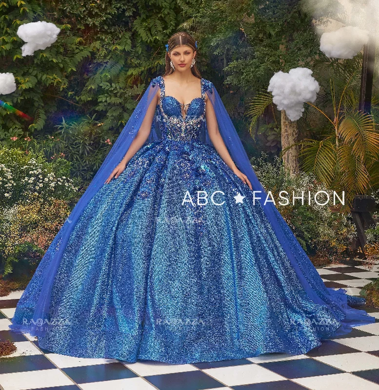 Sleeveless Cape Quinceanera Dress by Ragazza EV50-650 Tunics Running lightweight